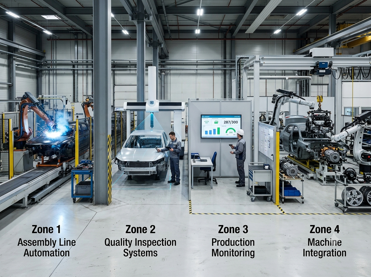 Manufacturing industries automation and smart factory production lines in Pakistan