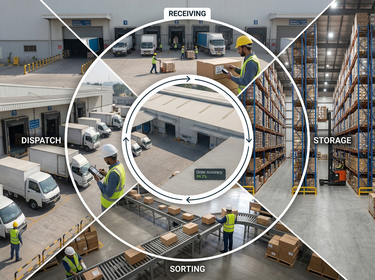 Logistics and warehousing automation with conveyor and WMS systems in Pakistan