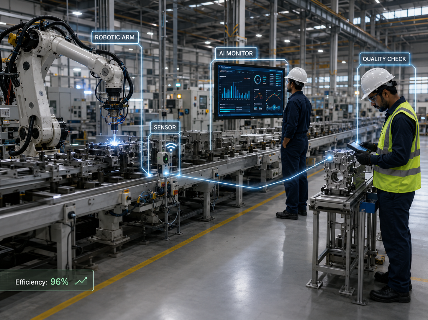 Advanced manufacturing with industrial IoT, robotics and AI automation solutions in Pakistan